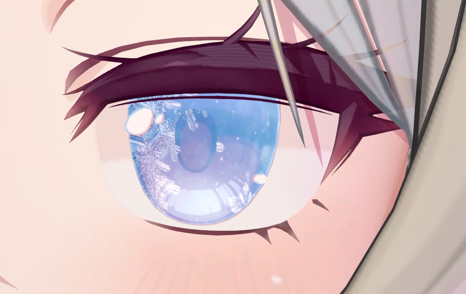 VRChat 瞳テクスチャ 瞳の中の雪の結晶 ミルティナ対応