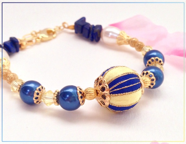 三日月宗近イメージ巻き玉ブレスレット