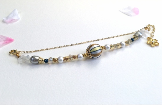 鶴丸国永イメージ巻き玉ブレスレット