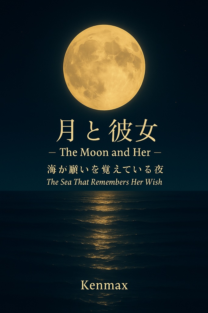 月と彼女 - The Moon and Her -|海が願いを覚えている夜【詩×AIアート】