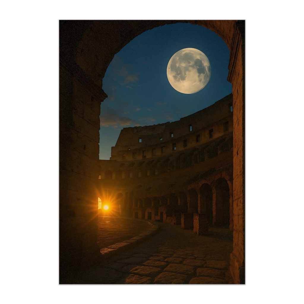 【ポスター】The Lunar Colosseum – 月光に照らされるコロッセオ