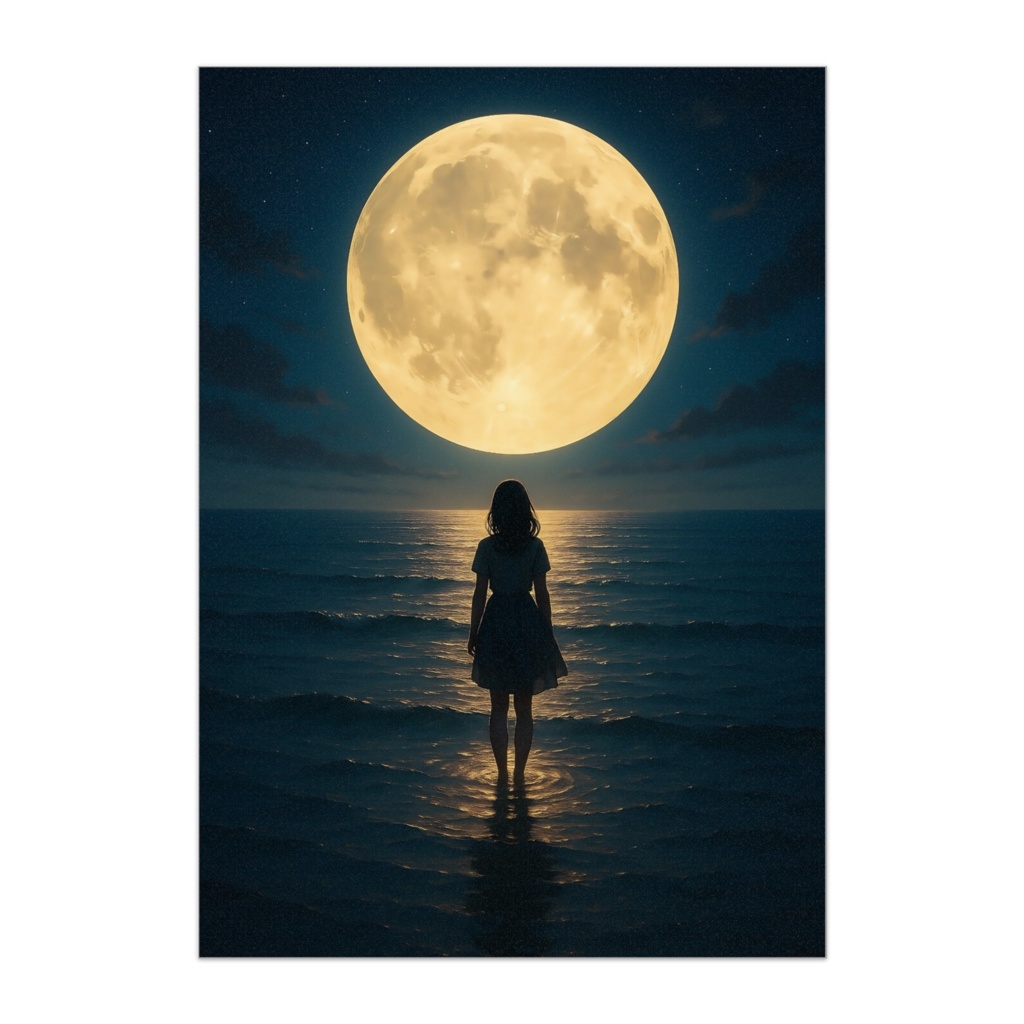 【ポスター】Her Wish to the Moon – 月の海へ願いを沈める夜