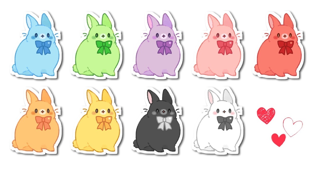 推しうさちゃんステッカー