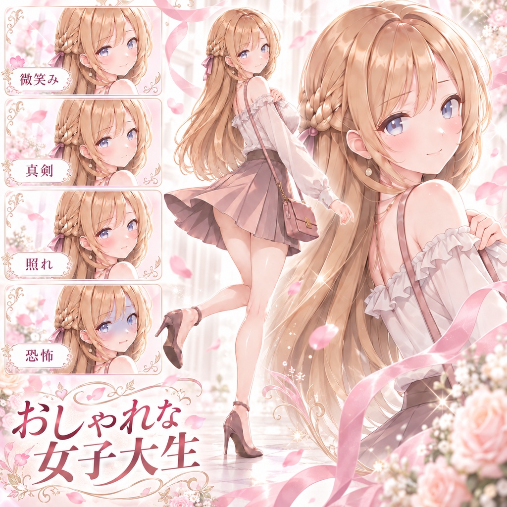 【立ち絵素材63】おしゃれな女子大生