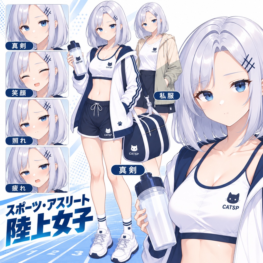 【立ち絵素材94】スポーツ_アスリート陸上女子