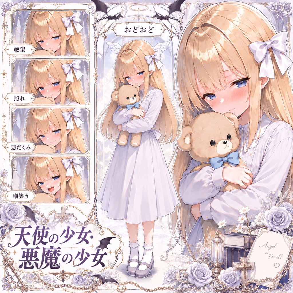 【立ち絵素材212】天使の少女_悪魔の少女