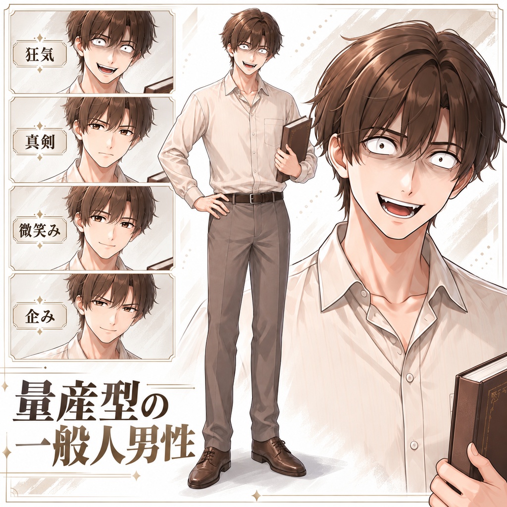 【立ち絵素材255】量産型の一般人男性