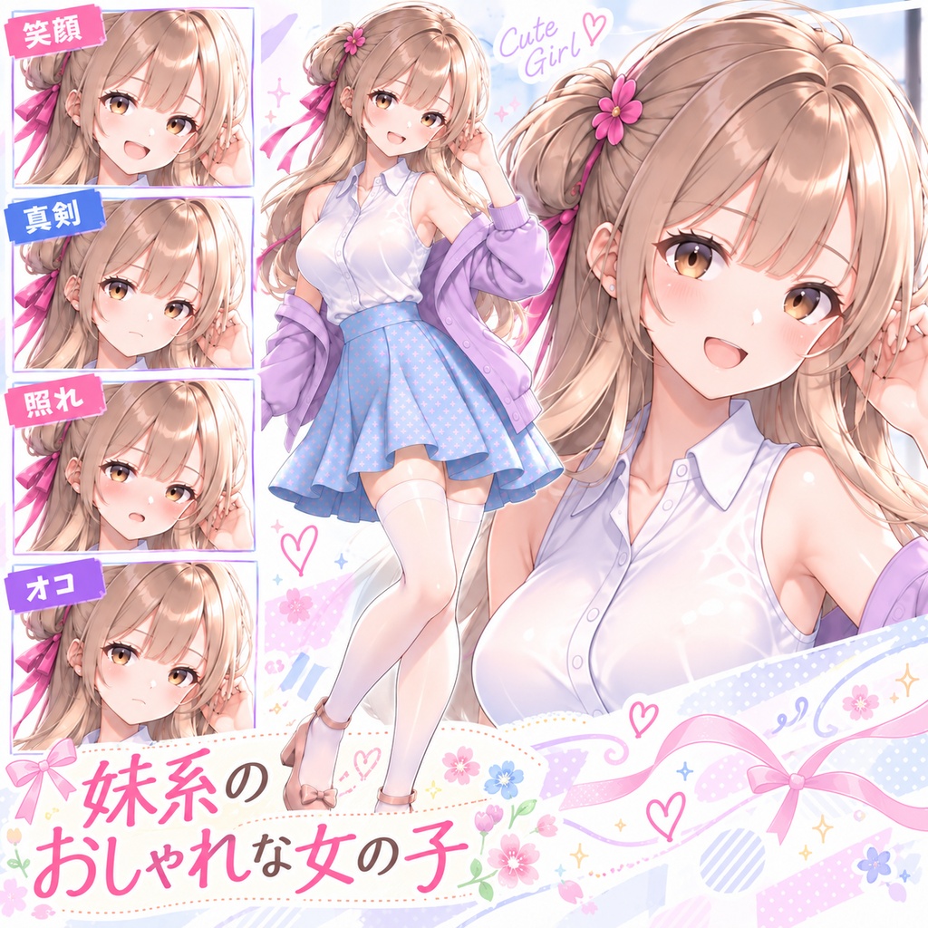 【立ち絵素材274】妹系のおしゃれな女の子