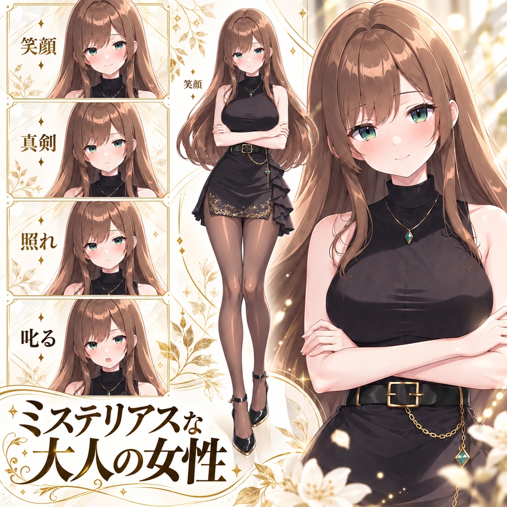 【立ち絵素材296】ミステリアスな大人の女性