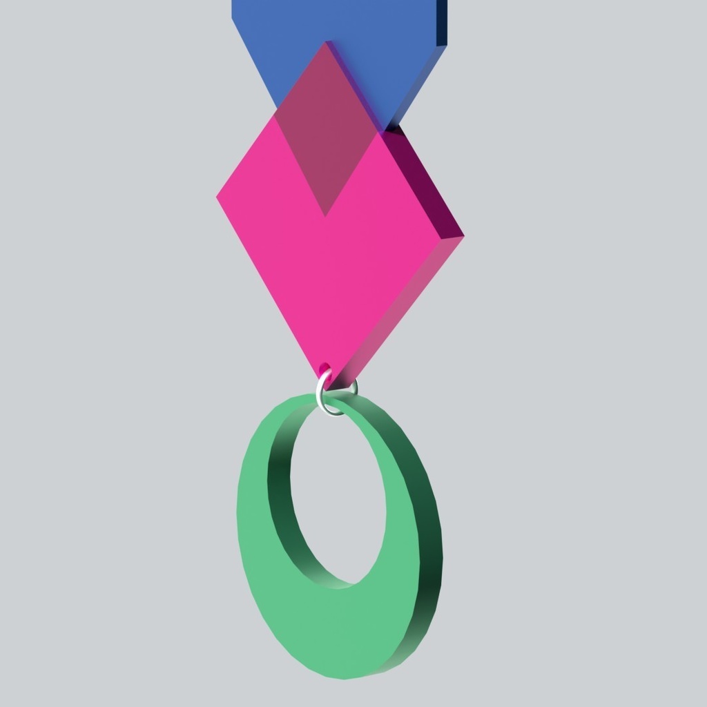 【3Dアバターアクセサリー】アシンメトリーパールピアス