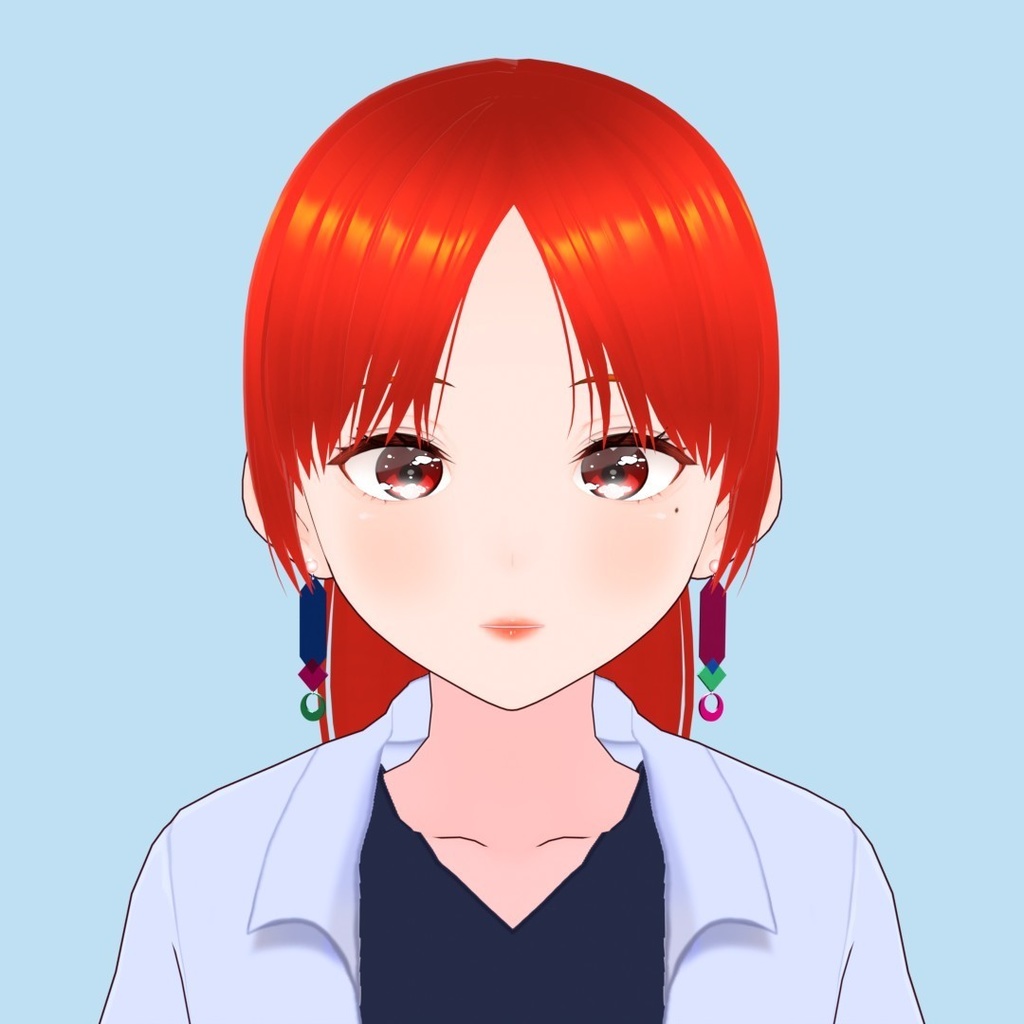 【3Dアバターアクセサリー】アシンメトリーパールピアス