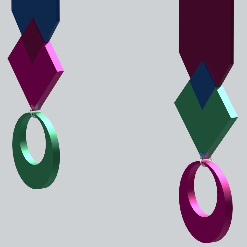 【3Dアバターアクセサリー】アシンメトリーパールピアス