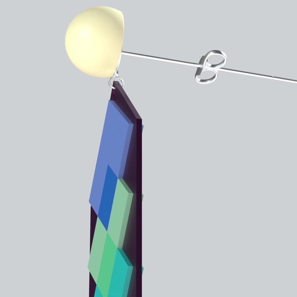 【3Dアバターアクセサリー】カラーインレイピアス