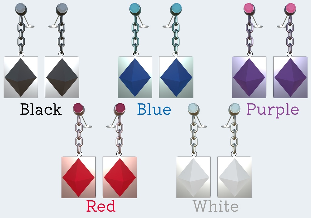 【3Dアバターアクセサリー】ファセットチェーンアクセント