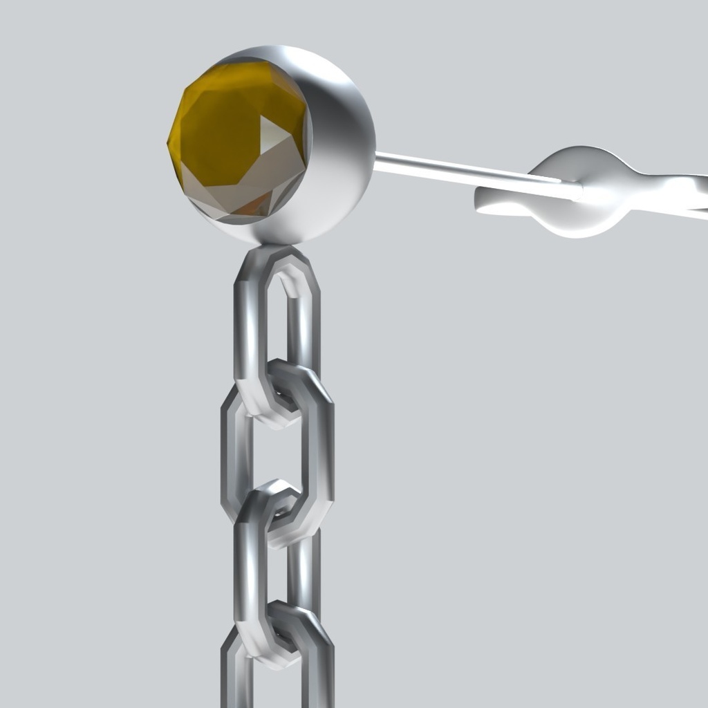 【3Dアバターアクセサリー】ファセットチェーンアクセント