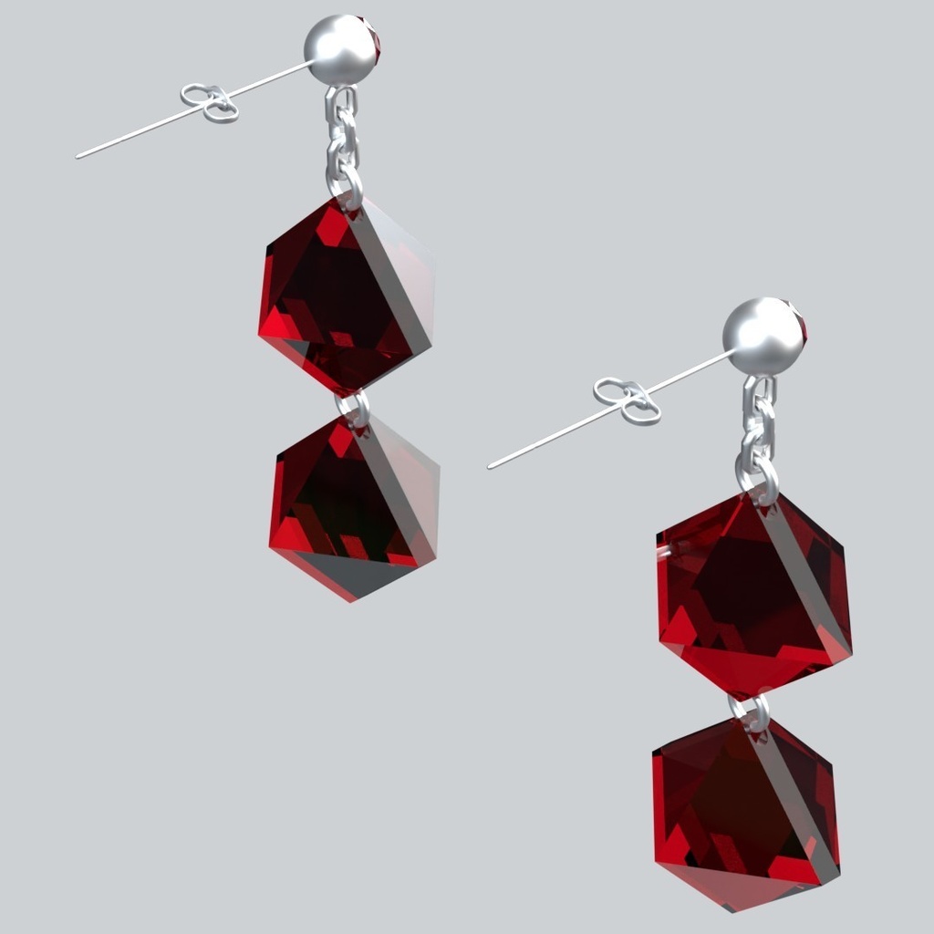 【3Dアバターアクセサリー】スパークルドロップピアス