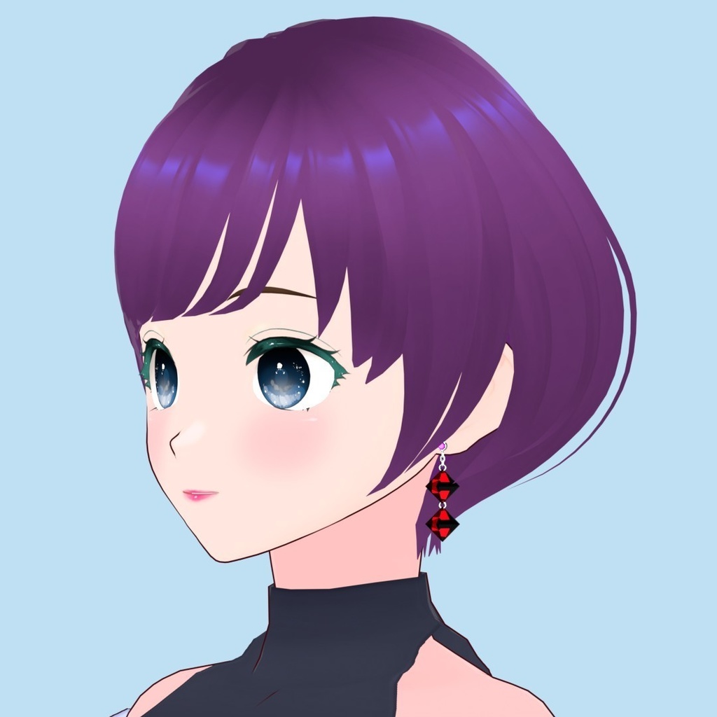 【3Dアバターアクセサリー】スパークルドロップピアス