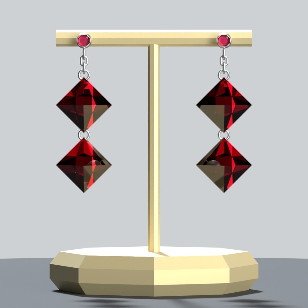 【3Dアバターアクセサリー】スパークルドロップピアス