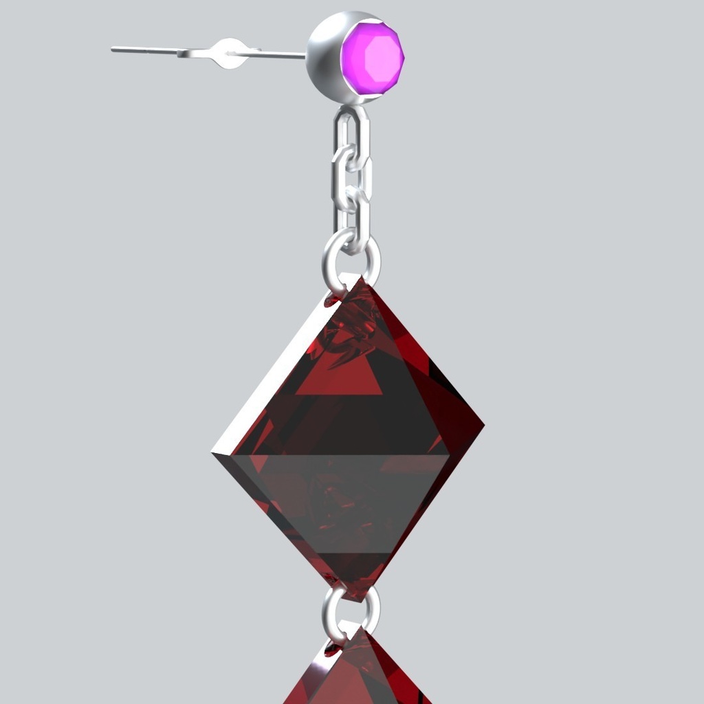 【3Dアバターアクセサリー】スパークルドロップピアス