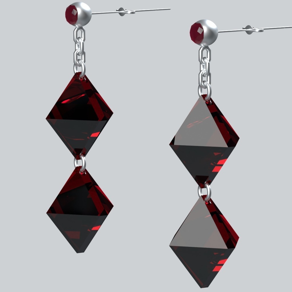 【3Dアバターアクセサリー】スパークルドロップピアス