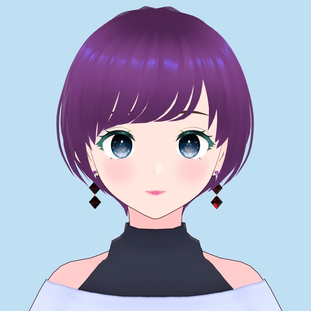 【3Dアバターアクセサリー】スパークルドロップピアス