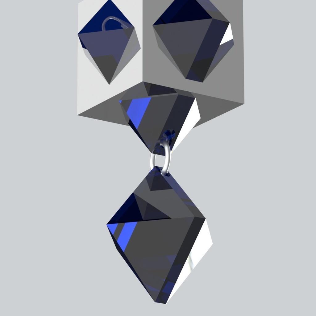 【3Dアバターアクセサリー】ジュエルキューブスタッド