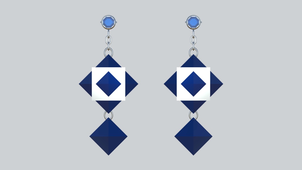 【3Dアバターアクセサリー】ジュエルキューブスタッド