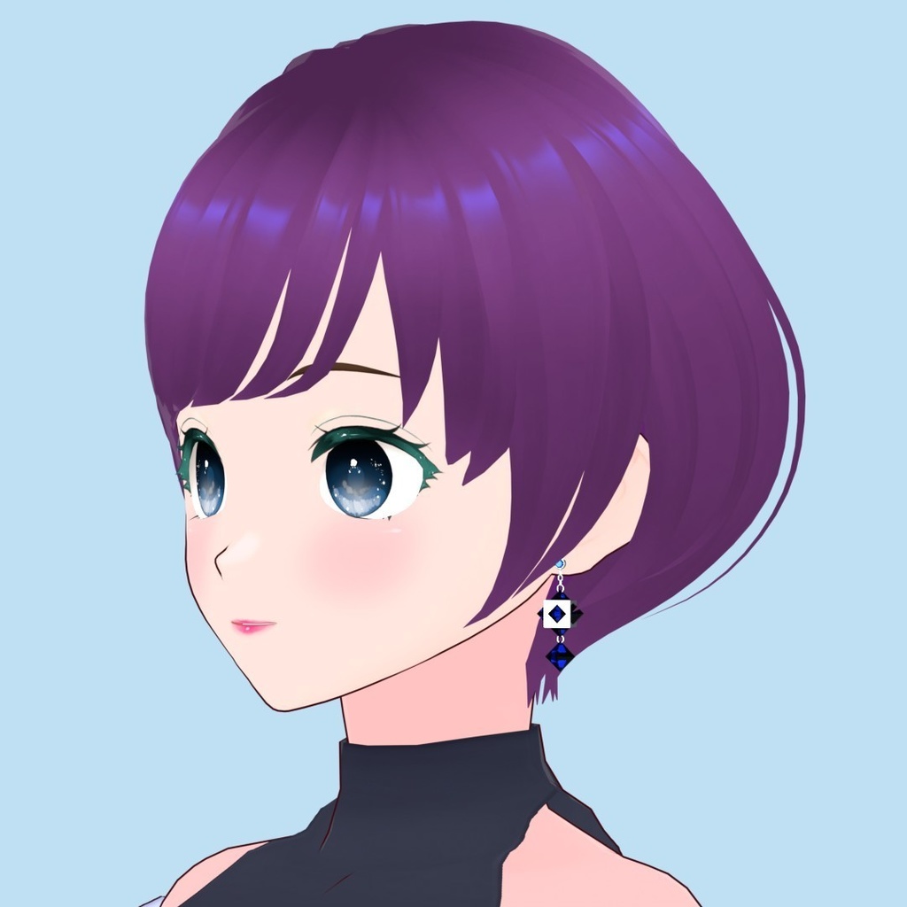 【3Dアバターアクセサリー】ジュエルキューブスタッド