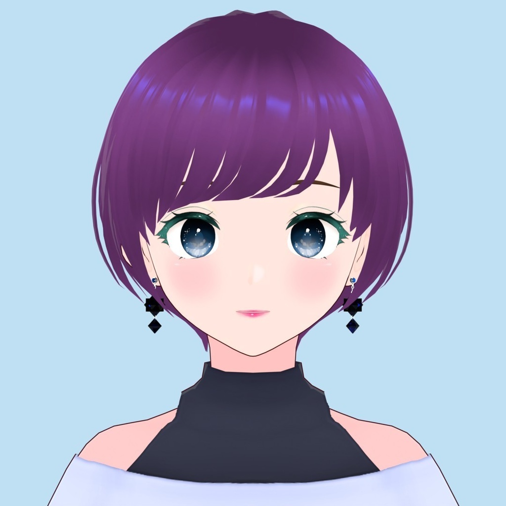 【3Dアバターアクセサリー】ジュエルキューブスタッド