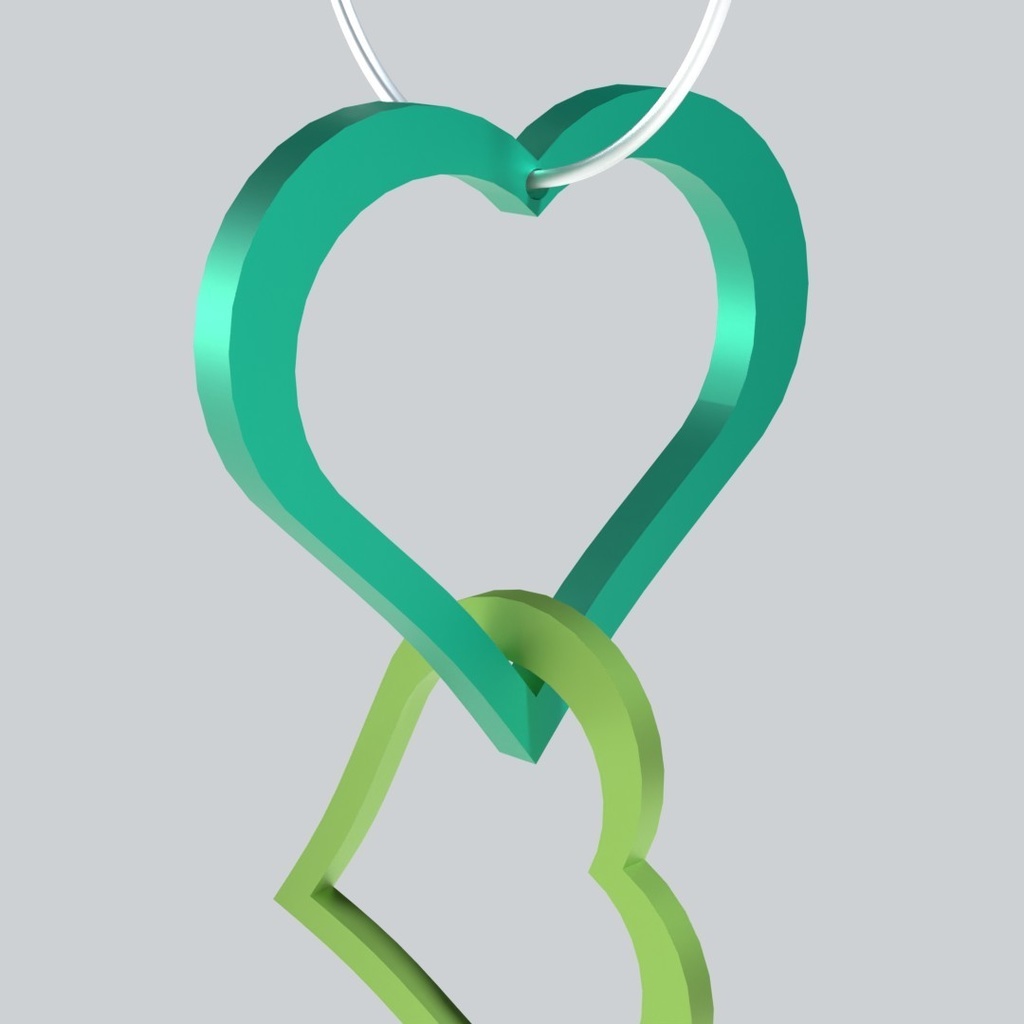 【3Dアバターアクセサリー】ハートフープピアス