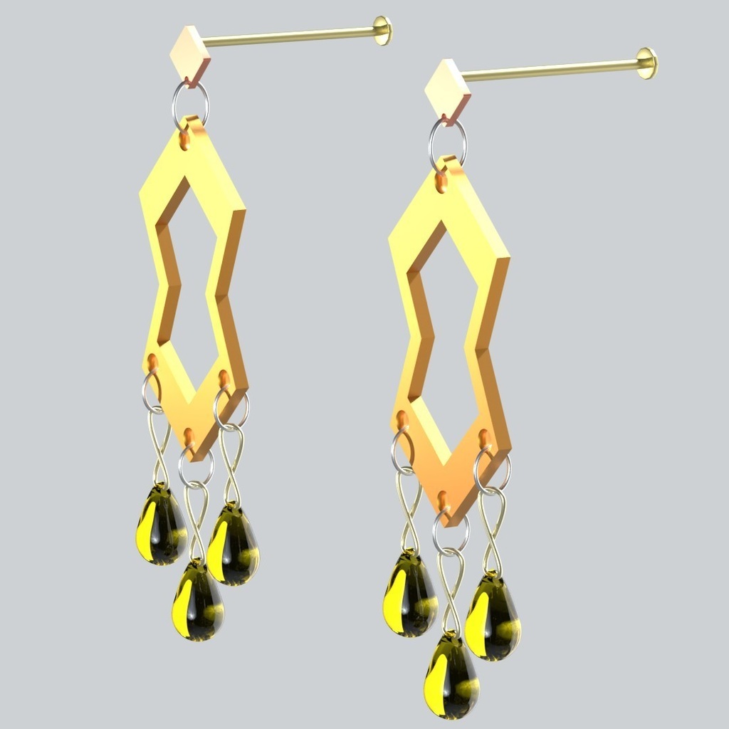 【3Dアバターアクセサリー】ロンバスフロウピアス