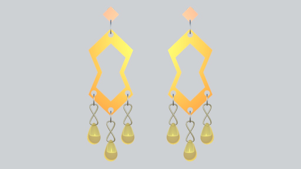 【3Dアバターアクセサリー】ロンバスフロウピアス