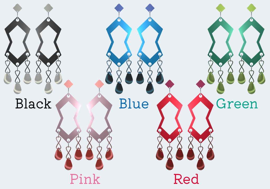 【3Dアバターアクセサリー】ロンバスフロウピアス