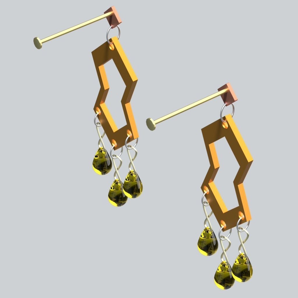 【3Dアバターアクセサリー】ロンバスフロウピアス