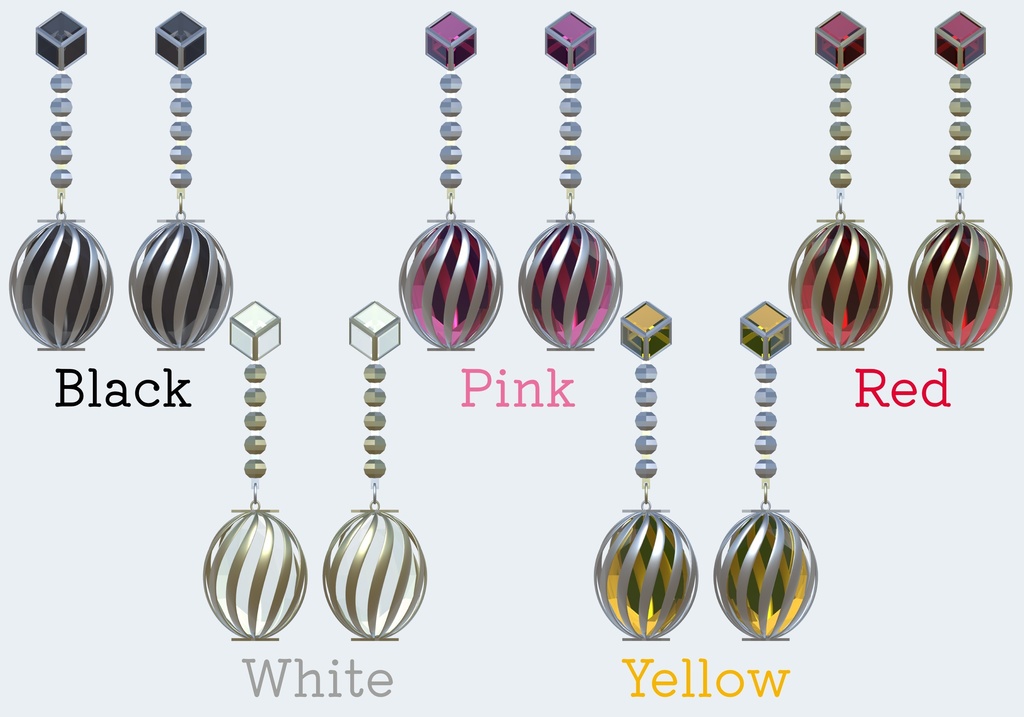 【3Dアバターアクセサリー】アルカキューブピアス