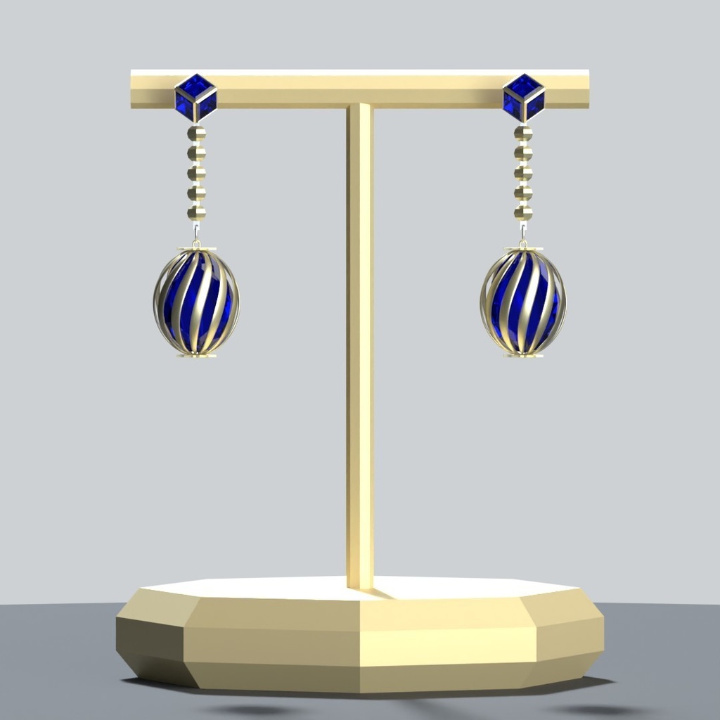 【3Dアバターアクセサリー】アルカキューブピアス