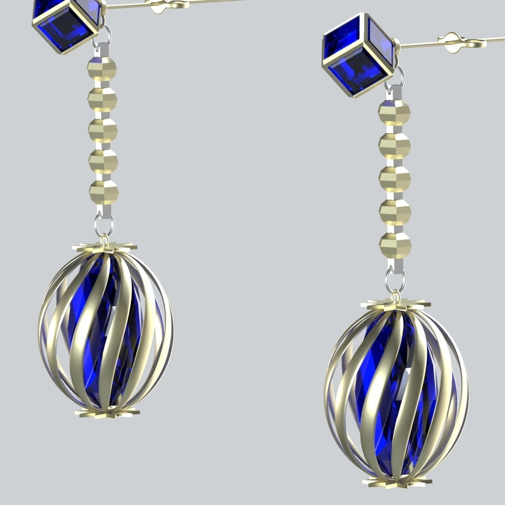 【3Dアバターアクセサリー】アルカキューブピアス