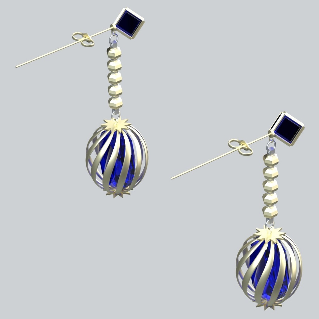 【3Dアバターアクセサリー】アルカキューブピアス