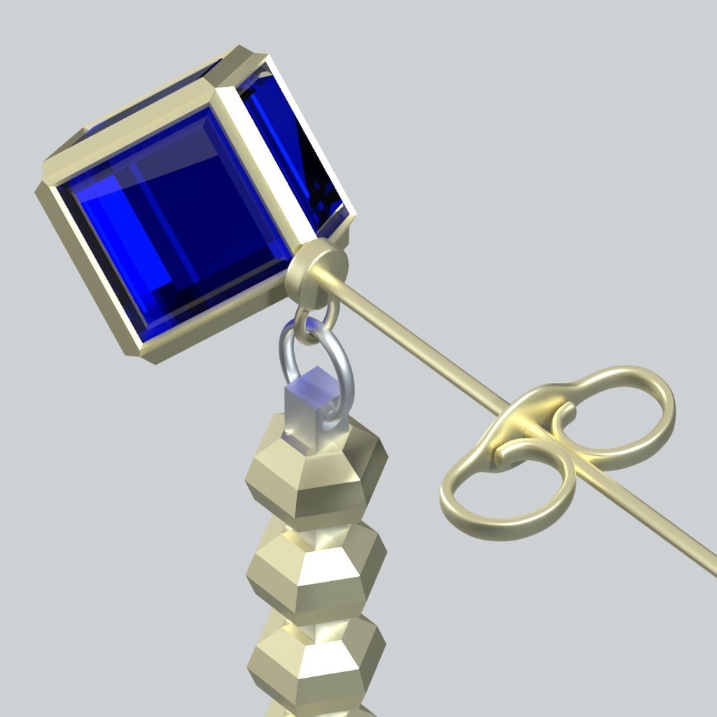 【3Dアバターアクセサリー】アルカキューブピアス