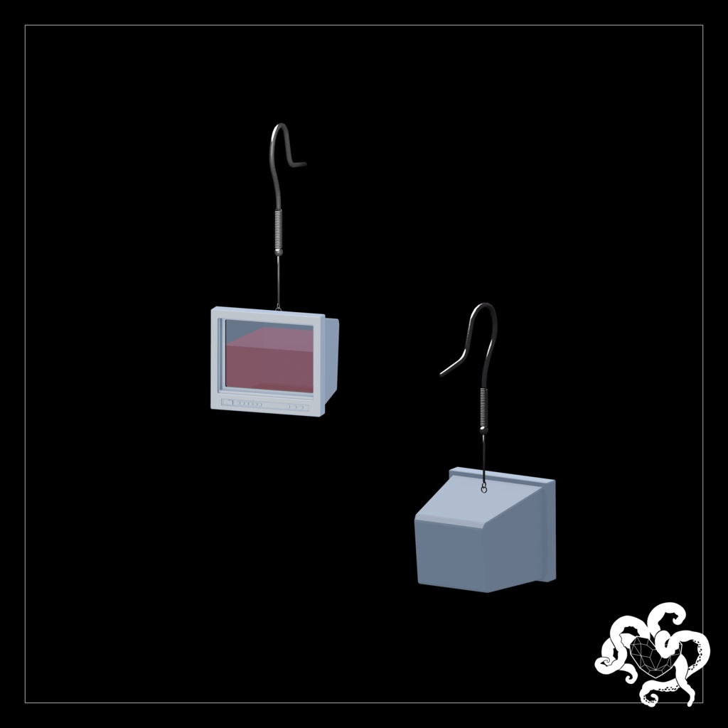 【VRC想定】赤色ピアス