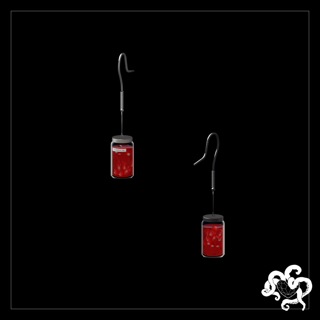 【VRC想定】赤色ピアス