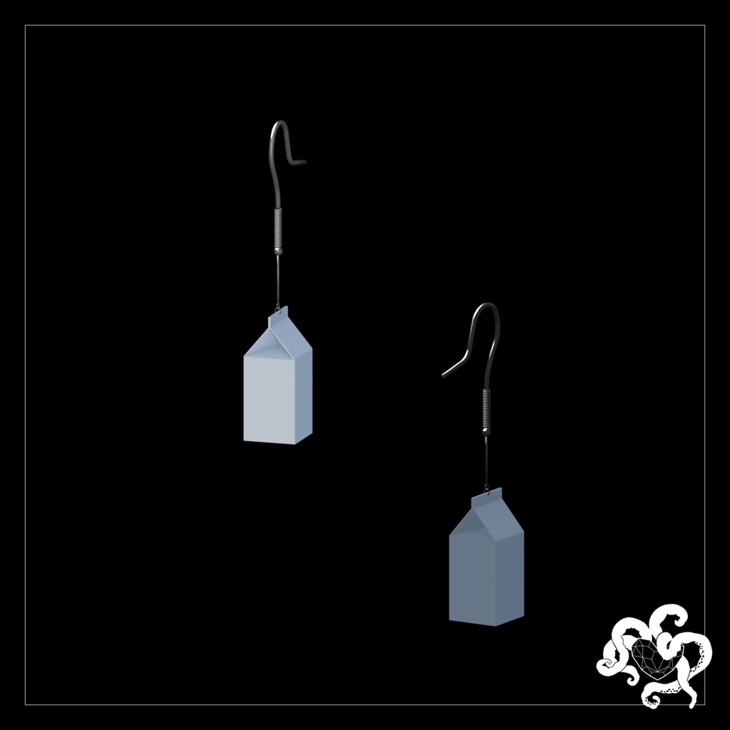 【VRC想定】赤色ピアス