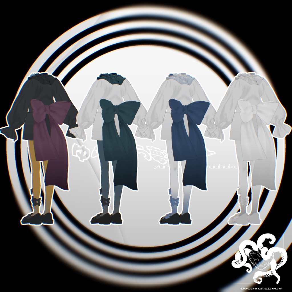 【+Head】ゆらゆら夢遊服 / VRC想定3D衣装