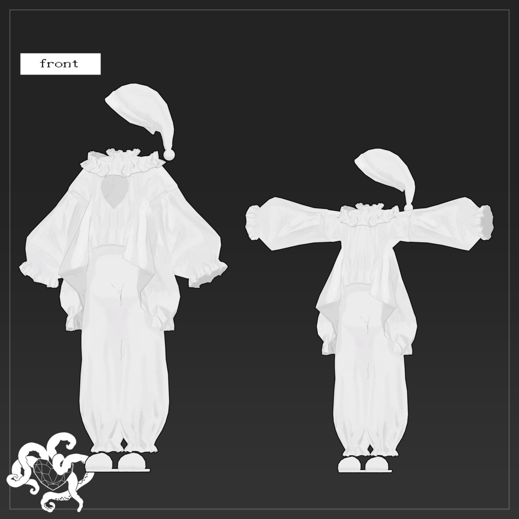 ふらふら離魂服 / VRC想定3D衣装_Ver2.0