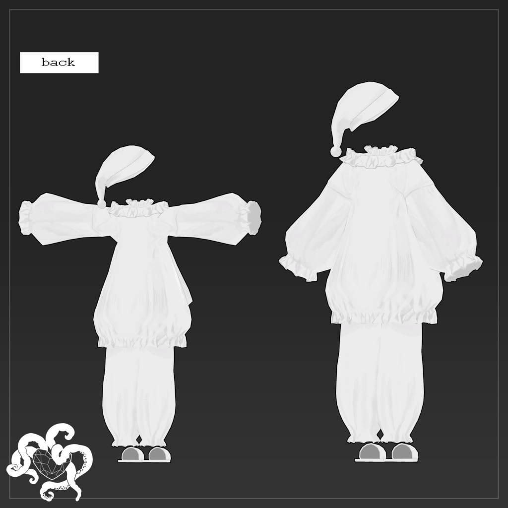 ふらふら離魂服 / VRC想定3D衣装_Ver2.0