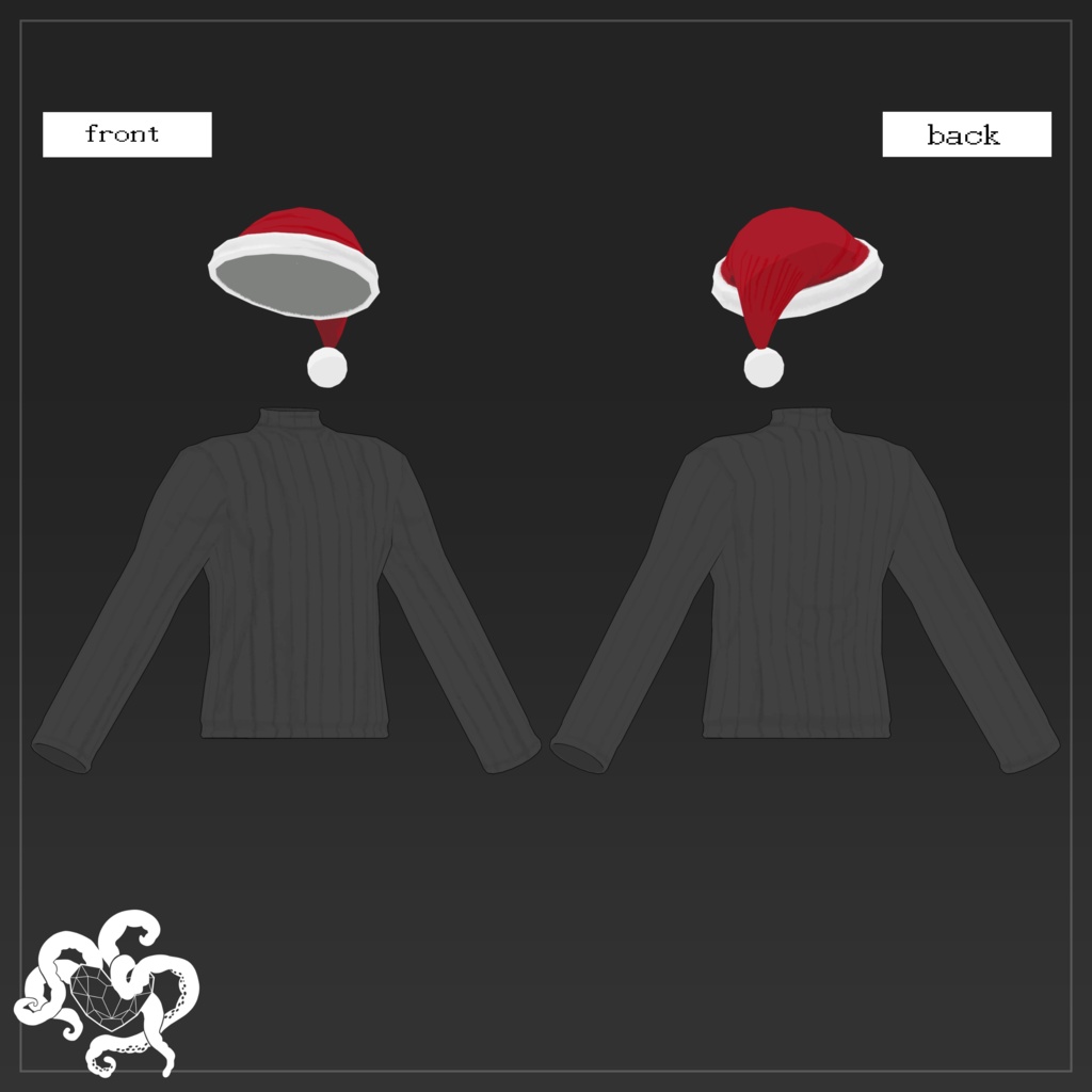 【VRChat想定衣装モデル】Simpleセーター|MOCBody_M対応_ Ver2.0