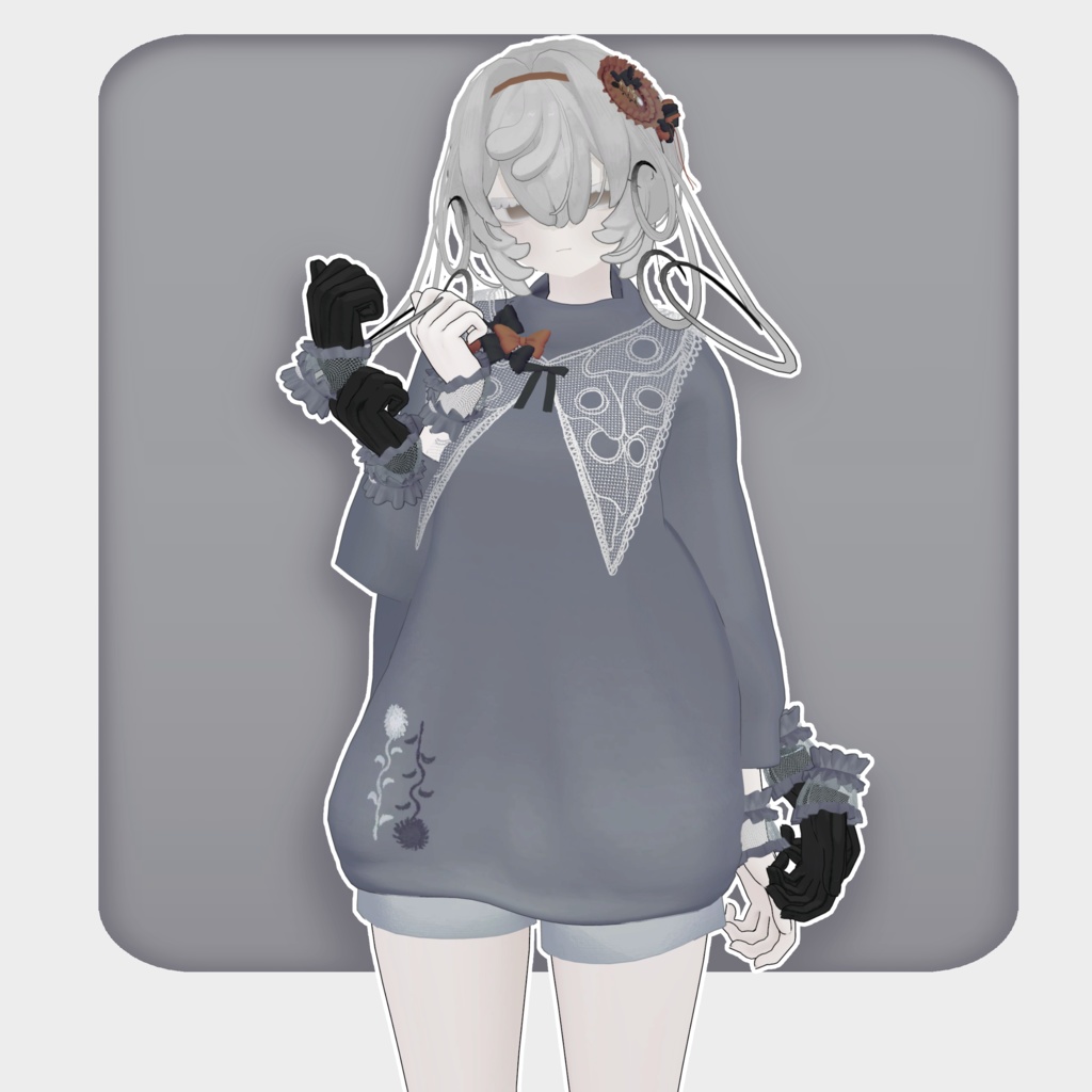 【VRChat想定服飾モデル】ぽぽニット - 7アバター対応