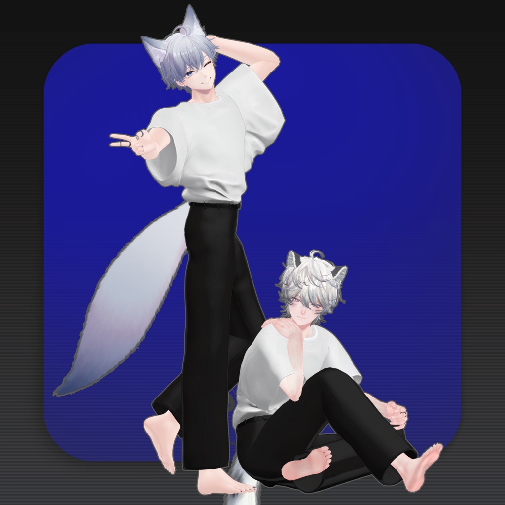 くつろぎTシャツ|VRChat想定3D衣装 Ver2.0