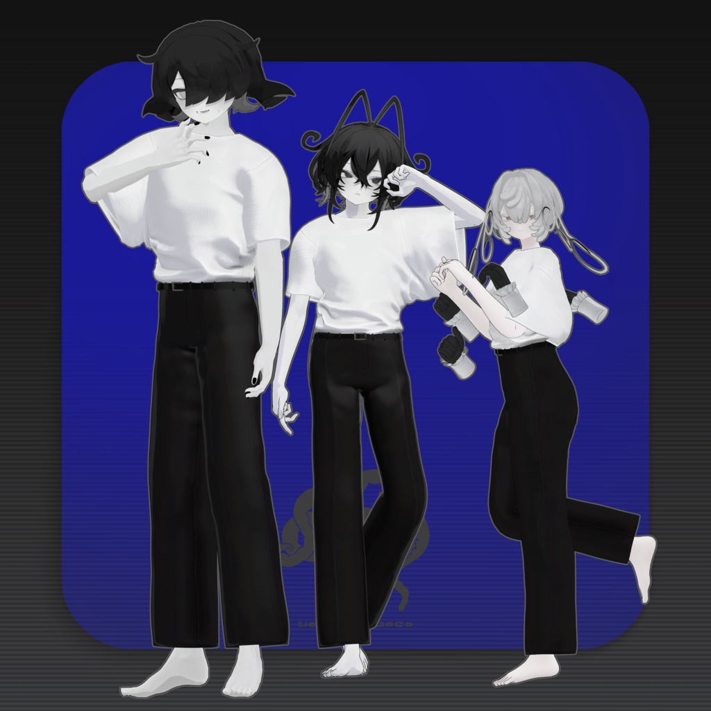 くつろぎTシャツ|VRChat想定3D衣装 Ver2.0