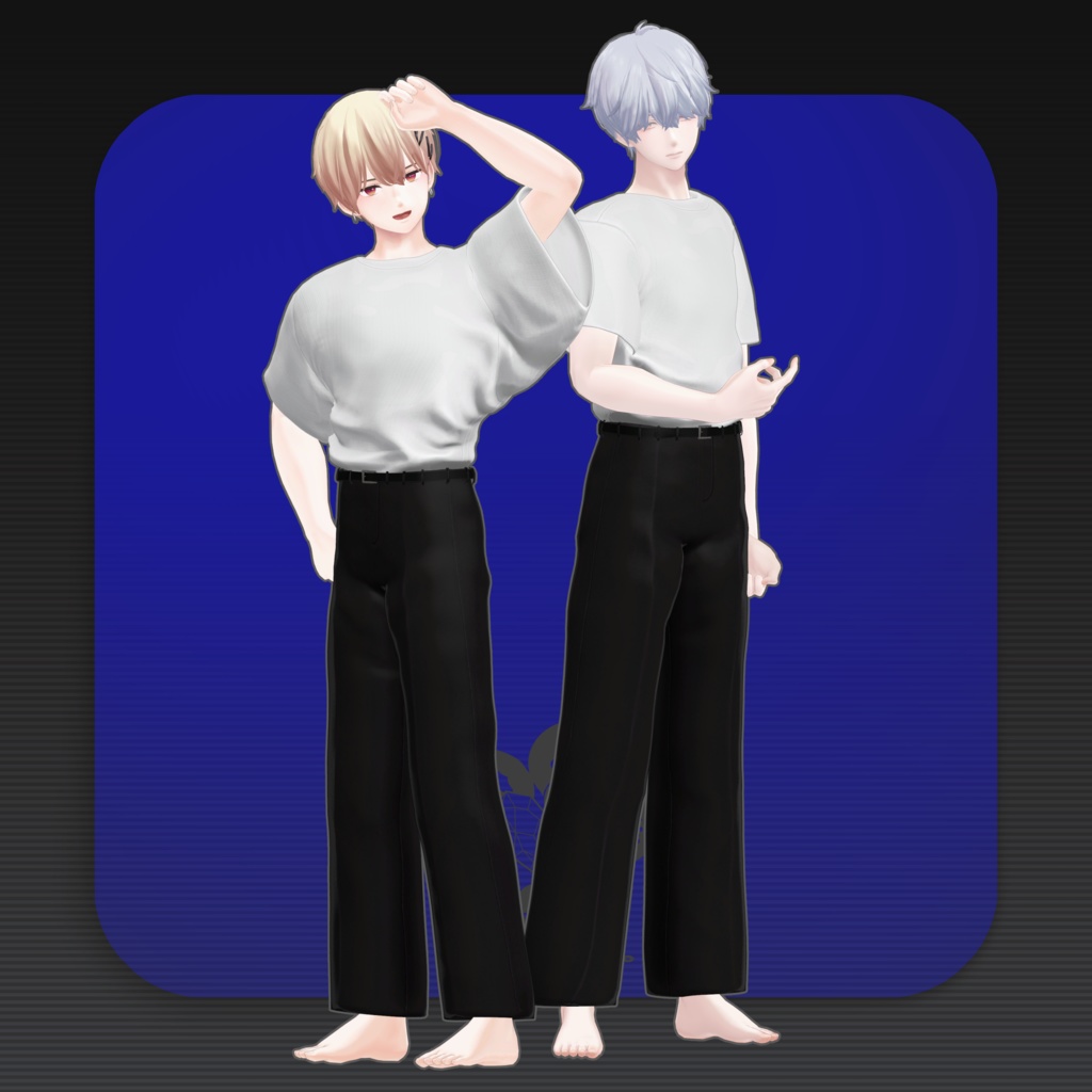くつろぎTシャツ|VRChat想定3D衣装 Ver2.0